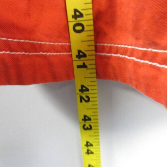 Anthropologie Maeve Bileu Dress 14 Orange Asymmetrical Cotton Flare Summer 286 - Picture 12 of 14